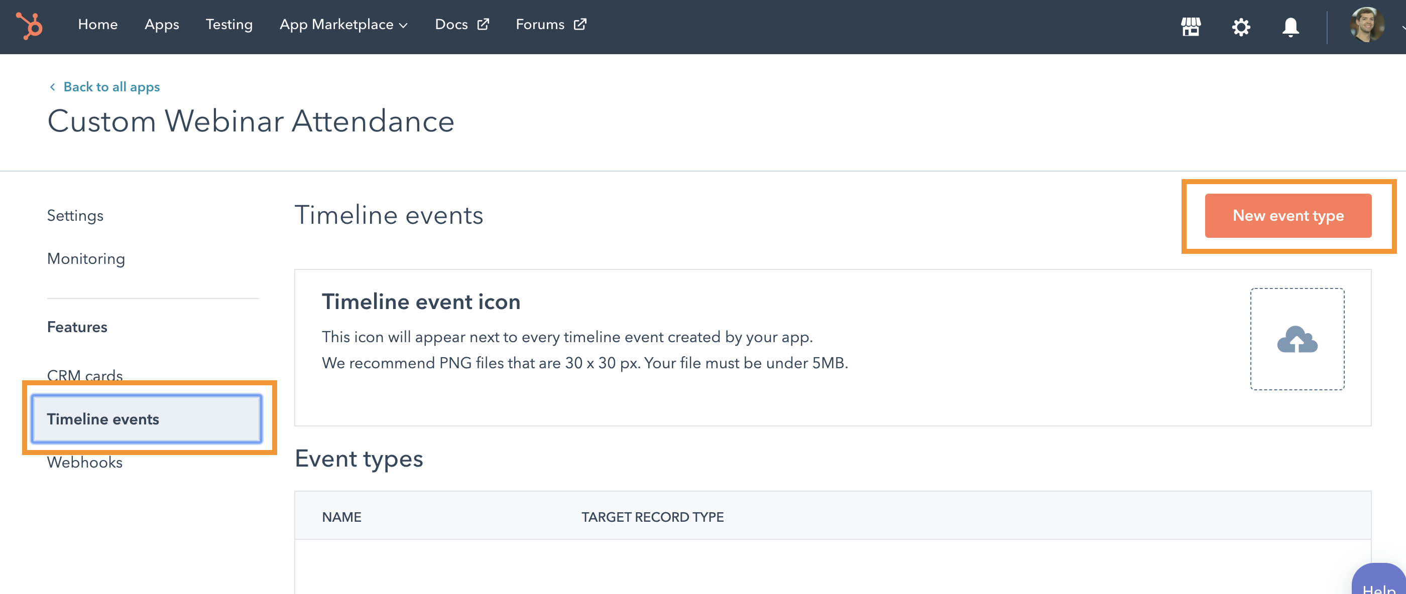 Creating a HubSpot Timeline API Integration Saving Google Sheet Rows